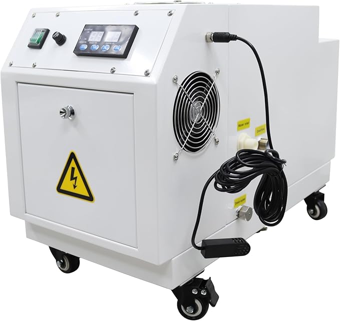 Industrial Ultrasonic Humidifier Commercial Cool Mist Humidifier 4.5kg/h (with Water Barrel Hole) Portable Air Cooler Sprayer for Large Room Greenhouse Agricultural