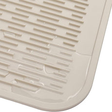 Silicone Dish Drying Mat for Multiple Usage,Easy clean,Eco-friendly,Heat-resistant Silicone Mat for Kitchen Counter or Sink,Refrigerator or Drawer Liner Tapioca 2XL 24 inches x 18 inches