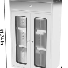 ZZV Stainless Steel Storage Cabinet with 1 Drawer, Rolling Kitchen Cabinet with Wheels, Heavy Duty Floor Cabinet for Kitchen, Garage, Restaurant, Outdoor, No Assembly Needed, D15.75 x W23.62 x H41.74