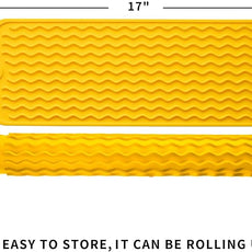 Silicone Dish Drying Mat for Multiple Usage,Easy clean,Eco-friendly,Heat-resistant Silicone Mat for Kitchen Counter,Sink,Bar,Bottle,or Cup Yellow M 17 inches x 6 inches