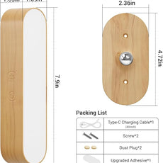 Wall Sconce, LED Battery Operated Wall Sconce for Bedroom, Rechargeable Wireless Wall Light for Picture, 5 Color Modes Stepless Dimmable Wall Lamp for Living Room, Reading