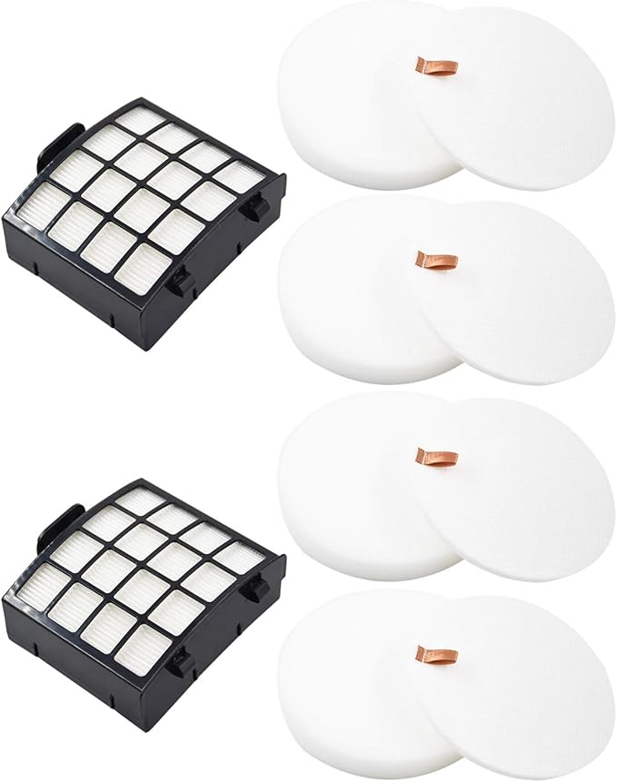 Dttery Filter Replacement for Shark Vertex DuoClean PowerFin Upright Vacuum AZ2000, AZ2000W, AZ2002 Part XFFKAZ2000, XHFAZ2000, 4 Foam, 4 Felt, 2 HEPA Filters