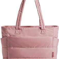 BAGSMART Tote Bag for Women, Lightweight Puffy Tote Bag with Compartments Shoulder Bag Handbag for Travel, Work, Gym