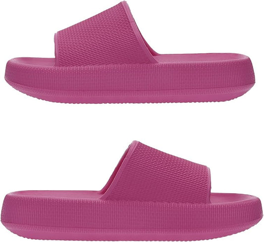 Joomra Pillow Slippers for Women and Men Non Slip Quick Drying Shower Slides Bathroom Sandals | Ultra Cushion | Thick Sole