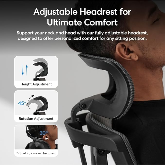 Autonomous ErgoChair Pro Ergonomic Office Chair Foam Black & White Adjustable Lumbar Support, Rolling Swivel - Home Office Desk Chairs with Wheels and Arms - Ergonomic Desk Chair Comfy for Gaming