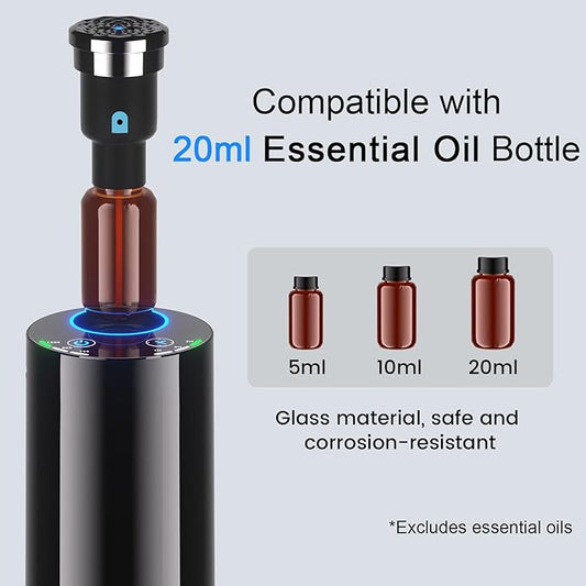 Waterless Diffuser for Essential Oil Diffusers Car Wireless Scent Diffusers for Home with 7 Colorful Lights Portable Travel Cordless Battery Powered Air Diffuser Rechargeable