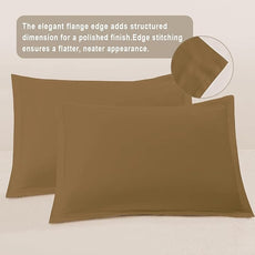 100-Percent Cotton Duvet Cover Set, Hidden Zipper Closure, Ultra Soft, Easy Care and Durable, Simple Bedding Style, King, Light Brown (Comforter Not Included)