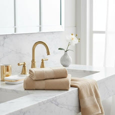 BAGNO MILANO Turkish Towels, Ultra Soft, Plush Luxury Turkih Cotton Bath Towels, Quick Dry Towel Set Made in Turkey (Sand Beige, 2 Pcs Bath Towel Set)