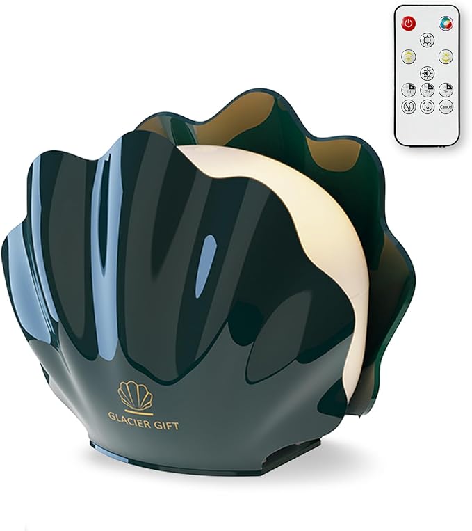 Essential Oil Diffuser 260ML, Shell Aroma Diffuser with Remote Control Humidifier with 7 Colors LED Night Light for Bedroom Home Relaxation (Green)