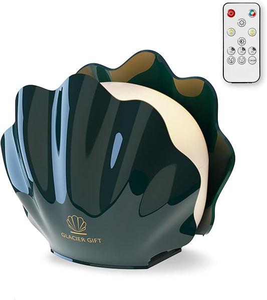 Essential Oil Diffuser 260ML, Shell Aroma Diffuser with Remote Control Humidifier with 7 Colors LED Night Light for Bedroom Home Relaxation (Green)