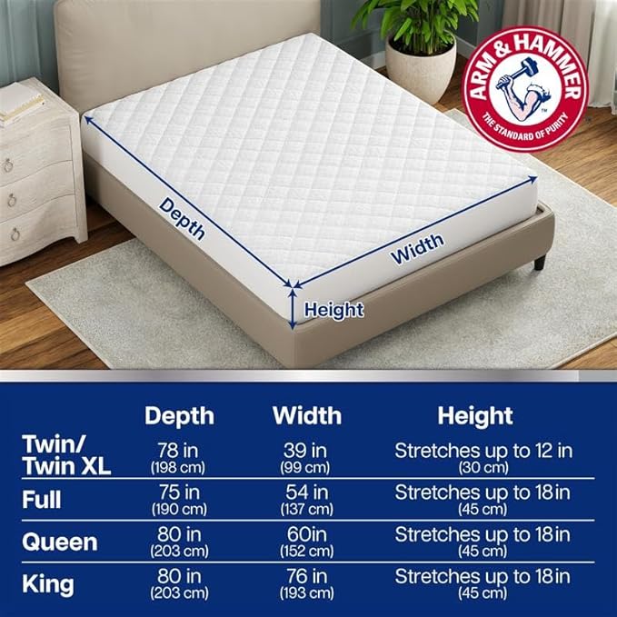 Arm & Hammer Cooling Comfort Mattress Pad, Waterproof, King
