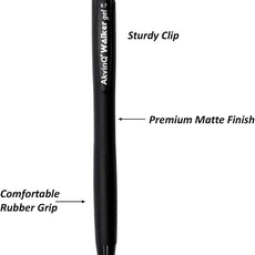 AKVINQ® Walker Gel Pens 12-Pack | 0.7mm Medium Point | Retractable Gel Ink Pen | Premium Matte Finish | Black Ink | Smudge-Resistant | Comfortable Rubber Grip | Office & School Writing (Black)