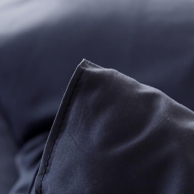 ROSGONIA King Size Comforter Set Navy Blue, 3pcs (1 Blue Comforter & 2 Pillowcases), All Season Bedding Soft Lightweight Bedspread Blanket Quilt