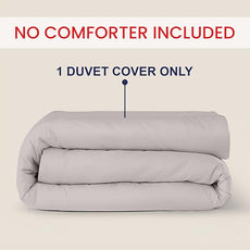 Kotton Culture 1 Pc Twin XL/Twin Duvet Cover Only-100% Egyptian Cotton Sateen 600 Thread Count Ultra Soft Premium Durable Comforter Cover Zipper Closure & Corner Ties - (Light Grey, 68