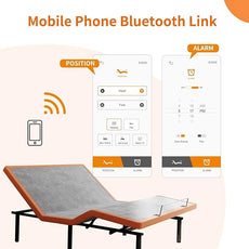 ESHINE Adjustable Bed Frame with Mattress - 8 Inch Gel Memory Foam Mattress(Medium-Firm), Bluetooth APP Control, Wireless Remote, Zero Gravity, Anti Snore, Head and Foot Incline, Queen, 2000 Series