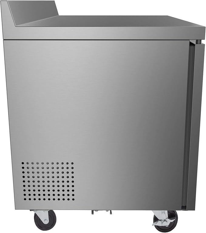 KoolMore 48" Stainless Steel 2 Door Worktop Commercial Freezer with 3 1/2 Backsplash - 12 cu.ft