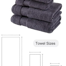 BAGNO MILANO Turkish Towels, Ultra Soft, Plush Luxury Turkih Cotton Bath Towels, Quick Dry Towel Set Made in Turkey (Charcoal, 6 Pcs Towel Set)