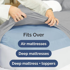 Extra Deep Pocket Twin Sheets - 3 Piece Breathable & Cooling Bed Sheets - Hotel Luxury Bed Sheet Set - Soft, Wrinkle Free & Comfy - Easily Fits Extra Deep Mattresses - Deep Pocket Steel Blue Sheets