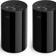 Waterless Essential Oil Diffuser, Portable Aromatherapy Diffuser with 20mL Capacity, Battery Operated Mini Scent Diffuser,3 Mist Levels & Timers, Leak-Free, for Home, Car, Office (Black 2 Pack)