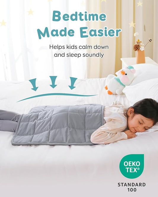 Topblan Weighted Blanket 2 lb, 19" x 21" Weighted Lap Pad, Breathable Microfiber, Premium Glass Bead for Calming, Washable, Grey