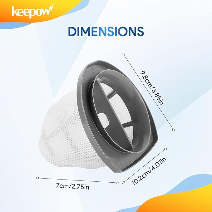 KEEPOW Featherweight Replacement Filters Compatible with Bissell Featherweight Stick Lightweight Bagless Vacuum 2033, 20334, 2033M, 20331, 20333, 20336, 20339, (4-Pack)