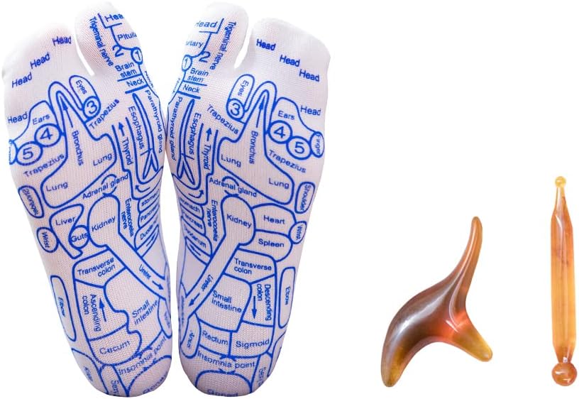 Broman Reflexology Socks with Trigger Point Massage Tool, Foot Pain Relief Remedy for Foot Massage,Women's Size Dormly