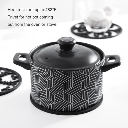 Silicone Trivet Mat - Non-Slip & Heat Resistant Kitchen Hot Pads for Countertops & Table - Kitchen Trivets for Hot Dishes & Cookware - Hot Pot Holder for Pots & Pans - Lime Green,Set of 3