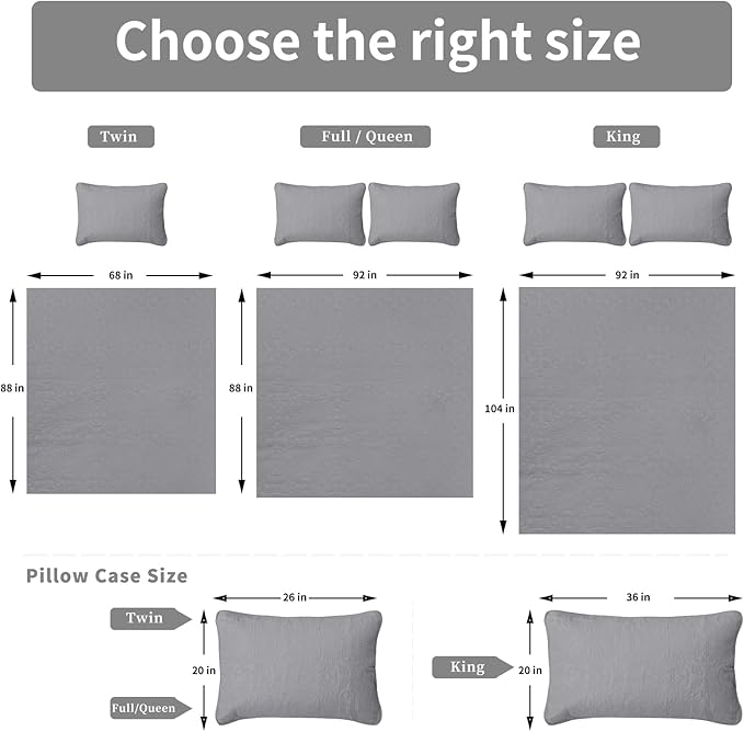 Easy-Going Twin Size Reversible Quilt Set with 1 Quilt and 1 Pillow Sham, Soft Bed Quilt Cover, Water Resistant Lightweight Microfiber Bedspread, Stain Resistant, Damask-Light Gray/Ivory