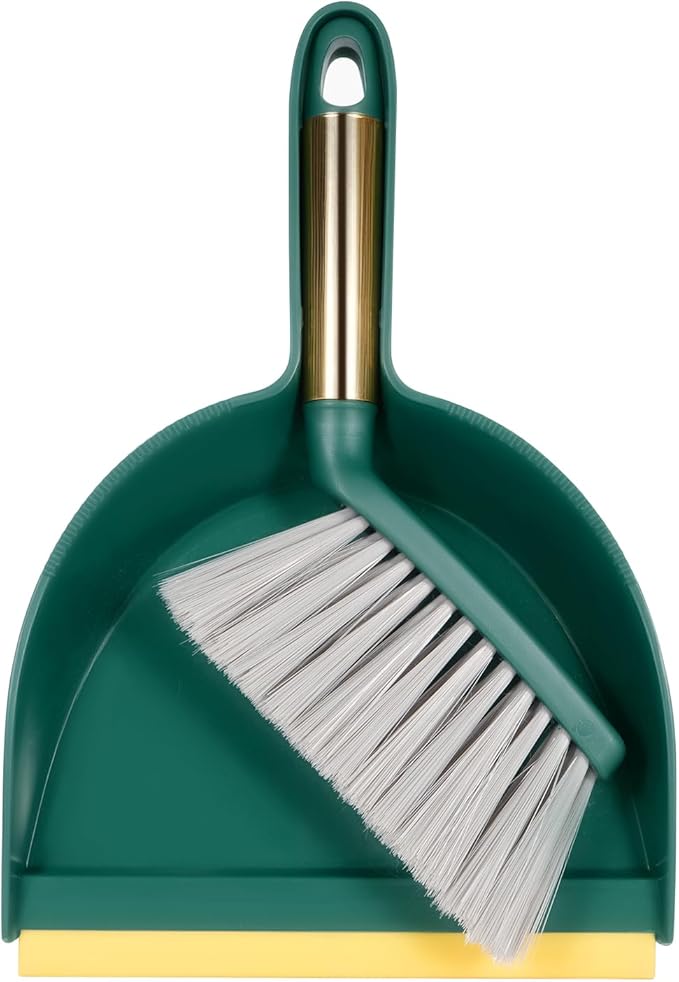 Small Broom and Dustpan Set, Dustpan and Brush Set, Small Brush and Dustpan Set, Hand Broom and Dustpan Set, Mini Handheld with Home, Desktop, Kitchen, pet