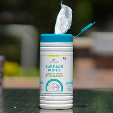 1 Pack Surface Cleaning Wipes with Bleach, All-Purpose Cleaner for Bathroom, Kitchen, Office, 75 Count Canister, 7.5