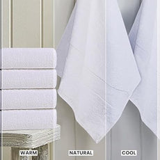 Utopia Towels 6 Pack Bath Towel Set (27 x 54 Inches), 500 GSM 100% Ring Spun Cotton Medium Lightweight and Highly Absorbent Quick Drying, Premium Towels for Hotel, Spa and Bathroom (White)