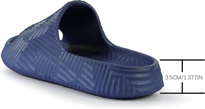 Weweya Slides for Women and Men - Bathroom Shower Shoes - Non Slip House Slippers - Lightweight Beach Sandals