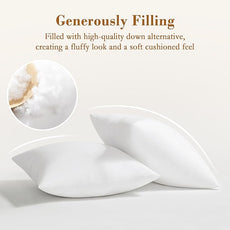 puredown® 14x14 Pillow Inserts, 2 Pack Fluffy Soft Throw Pillow Inserts Filled with Plump Stuffer, Square Decorative Pillows for Couch, Sofa, Bed and Home Decor