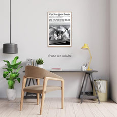 Generic Retro Modern Vintage Black and White Newspaper Poster Wall Art 16x24inch Unframed for Living Rooms, Bedrooms, Italian-Style Kitchens, Bar Carts, Girls' Dorm Rooms
