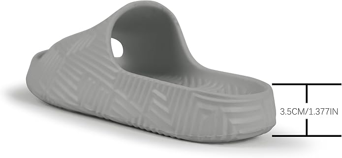 Weweya Slides for Women and Men - Bathroom Shower Shoes - Non Slip House Slippers - Lightweight Beach Sandals