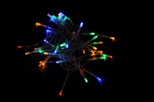 Karlling Battery Operated Christmas Lights,13 ft Short Clear Wire String Led Twinkle Fairy Light for Small Mini Xmas Tree and Wedding Party Indoor/Outdoor Decoration(Multicolor)