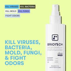 BRIOTECH Sanitizer Disinfectant Hypochlorous Spray, Kill 99.99% of Viruses & Bacteria, Control Mold, Eliminate Odor, Gentle for Nursery & Play Rooms, Food Contact Surface Sanitizer, 32 fl oz (12 Pack)