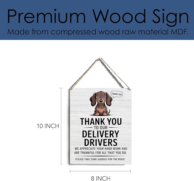 YCYD Delivery Drivers Sign, Thank You to Our Delivery Driver Snack Sign Friends Besties Colleagues Gifts, for Front Door Office Bedroom Living Room Home Decorations