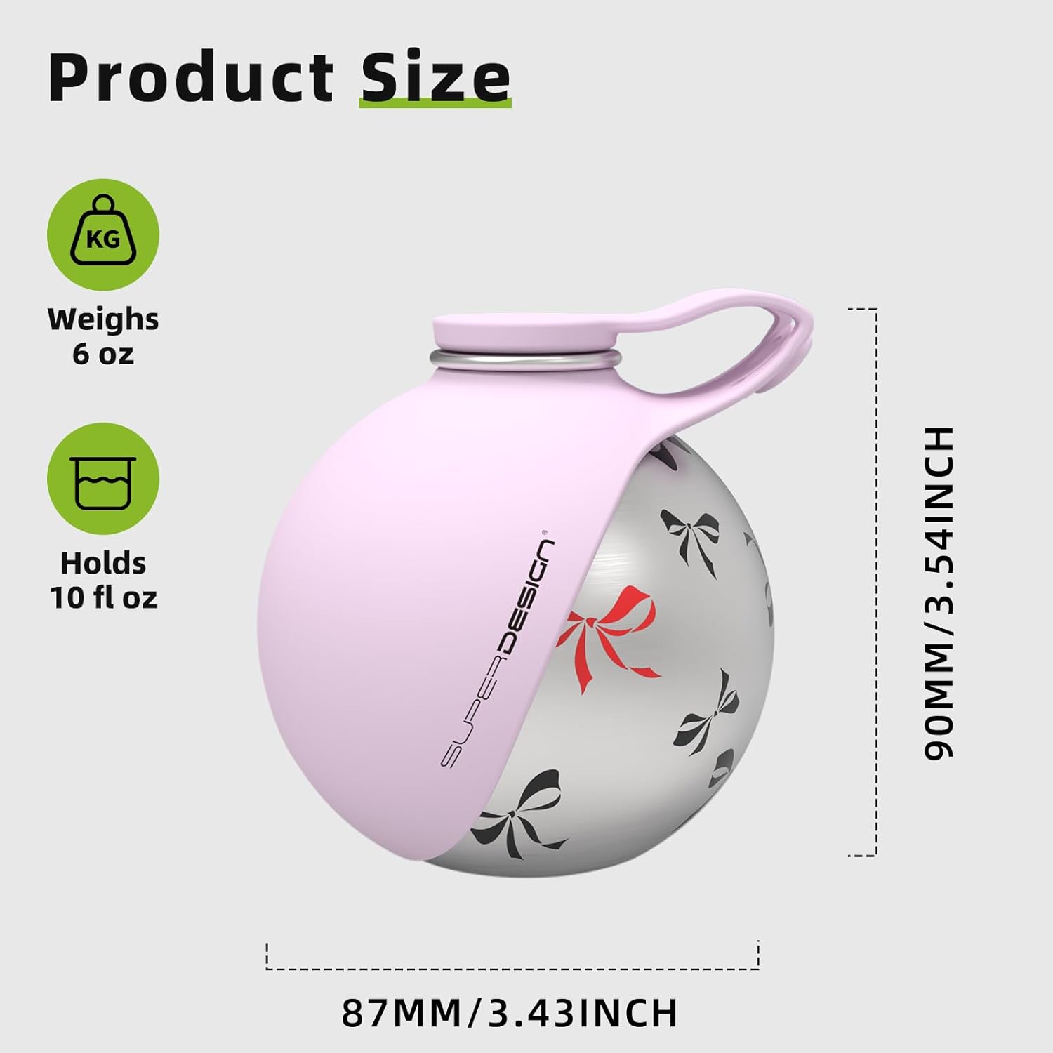 2-in-1 Portable Dog Water Bottle for Small Dogs - Leak-Proof & Compact Dog Travel Water Bottle -Stainless Steel Bottle & Silicone Bowl - Ideal for Walking, Hiking & Travels (10 fl oz, Pink) Dormly