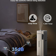 13L/3.4Gal Humidifiers for Bedroom, Ultrasonic Warm & Cool Mist Humidifier Large Room, Covers 800ft², 72H Runtime, 24H Timer, 3 Mist Modes Top Fill Quiet Humidifiers for Home, Office, White