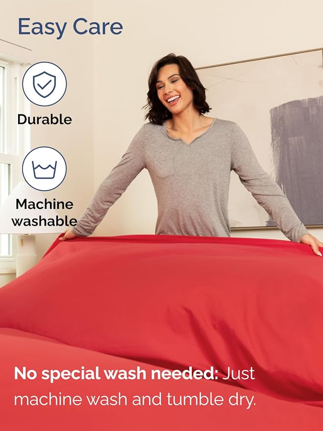 Extra Deep Pocket Queen Sheet Set - 4 Piece Breathable & Cooling Bed Sheets - Hotel Luxury Sheet Set - Ultra Soft, Wrinkle Free and Comfy - Easily Fits Extra Deep Mattresses - Deep Pocket Red Sheets
