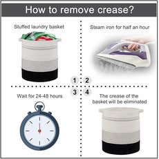 OIAHOMY 80L Laundry Hamper,Storage Basket with Handles,Decorative Basket for Living room,Woven Storage Basket for Toys Bin,Pillows, Blankets,Clothes-20x18in-Gradient Dark