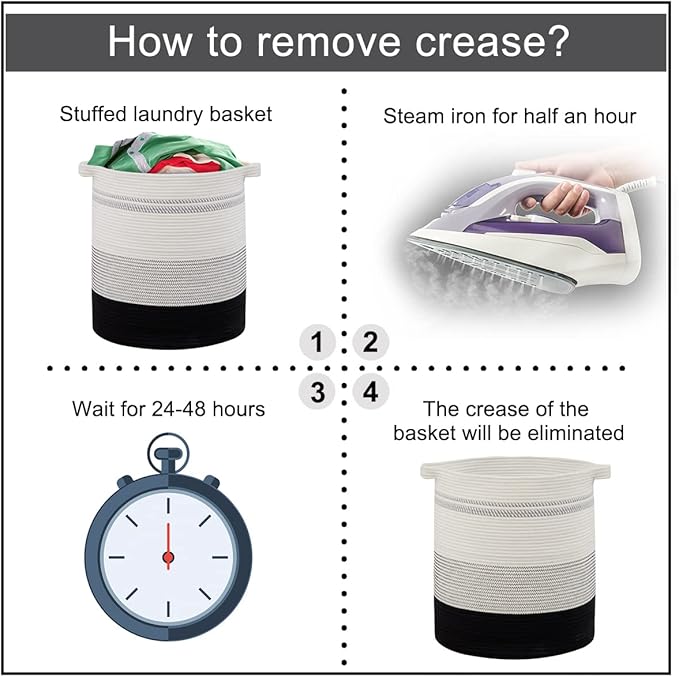 OIAHOMY 80L Laundry Hamper,Storage Basket with Handles,Decorative Basket for Living room,Woven Storage Basket for Toys Bin,Pillows, Blankets,Clothes-20x18in-Gradient Dark