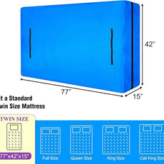 MorTime Mattress Bags for Moving and Storage, Zippered Mattress Storage Bag with 8 Strong Carrying Handles, Reusable Mattress Protector Cover Moving Supplies (Twin)