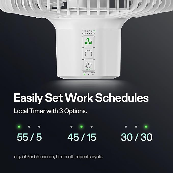 VIVOSUN 2-Pack AeroWave E6 Grow Tent Fan 6”, EC Motor, Smart Wifi Control, US Patented Auto Oscillating Clip fan, IP54, Strong Airflow but Quiet for Hydroponic Ventilation Circulation