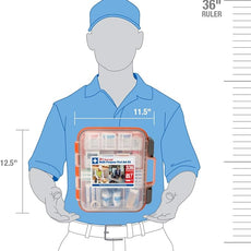 24/7 First Aid OSHA Compliant First aid Kit, All-Purpose 100-Person Emergency First Aid Kit for Business, Home, and Car in Plastic Case with Easy-Slide Latches, 336 Pieces