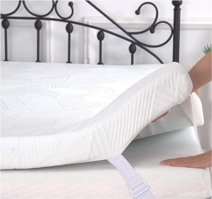 2 Inch Full Size Memory Foam Mattress Topper, Cooling Gel Bed Topper with Removable Cover, Soft & Pain Relief & Breathable, CertiPUR-US & Oeko-Tex Certified