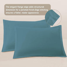 100-Percent Cotton Duvet Cover Set, Hidden Zipper Closure, Ultra Soft, Easy Care and Durable, Simple Bedding Style, Queen/Full, Solid Teal Blue (Comforter Not Included)