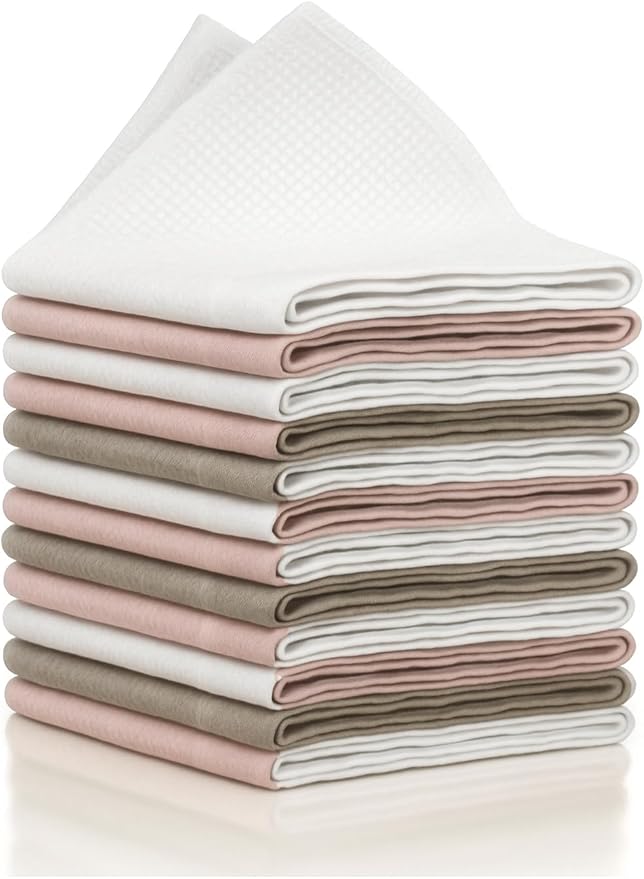 XL Lint Free Microfiber Cleaning Cloth, Cleaning Rags, Microfiber Towels, Glass Cloths, Lint Free Towel, Window Cleaning Cloth - Set of 12