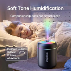 180ml Portable Small Humidifier with Colorful LED Night Light, USB Personal Desktop Humidifier for Car Home Office Travel, Auto Shut-Off, 2 Mist Modes, Super Quiet